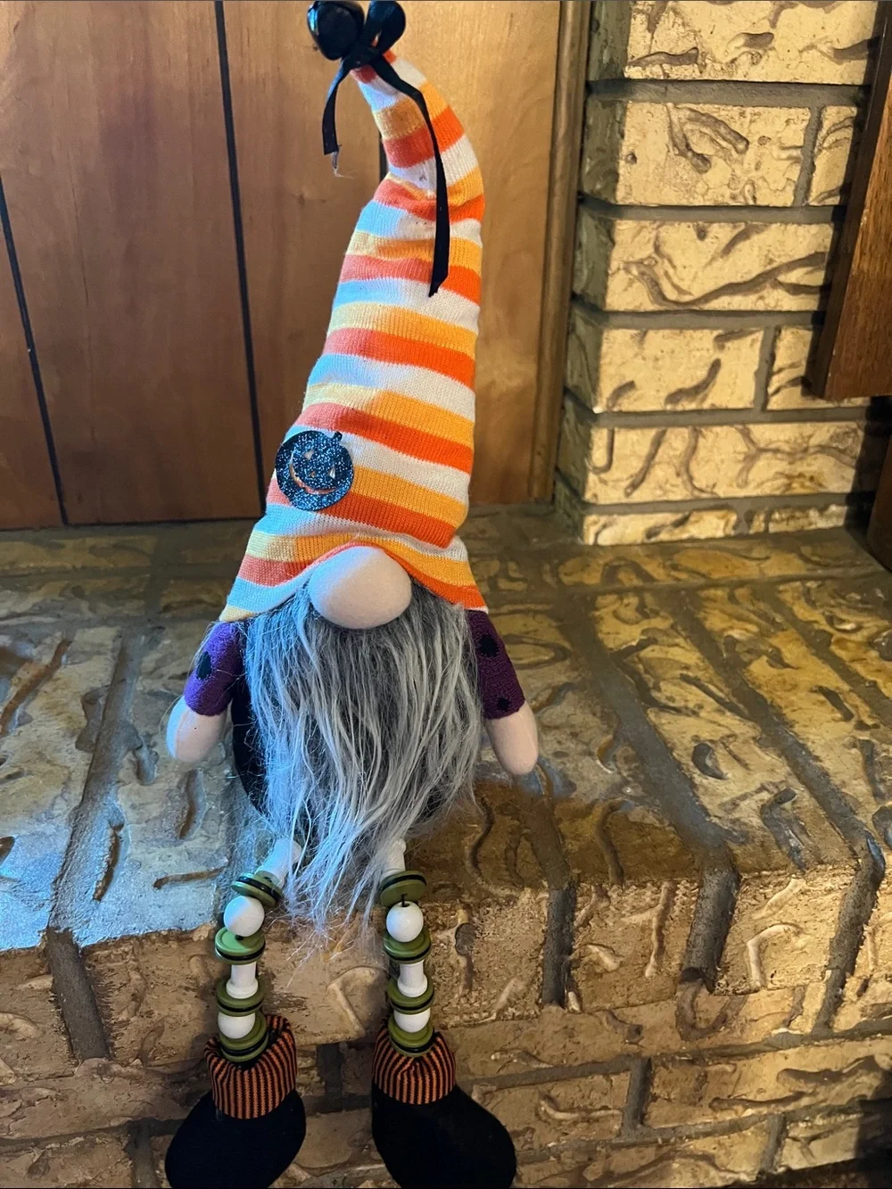 Halloween Gnome Orange & White